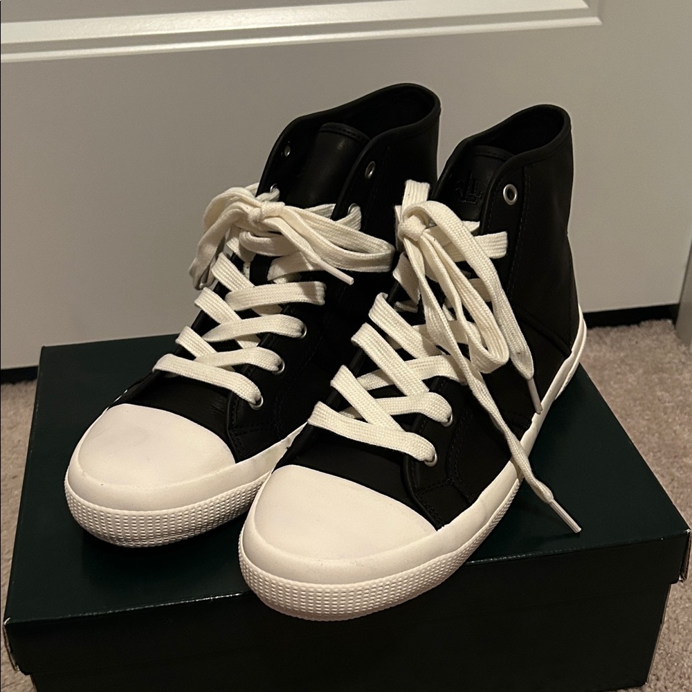 Polo by Ralph Lauren Black and White Sneakers